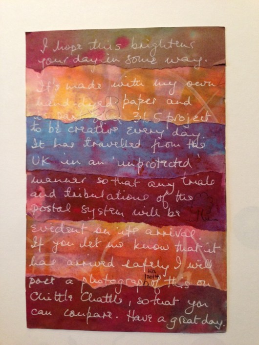 Nuvofelt asked that I post this "naked art". It is exquisite and had virtually no postal abuse. Everyone go check out Nuvofelt on wordpress!